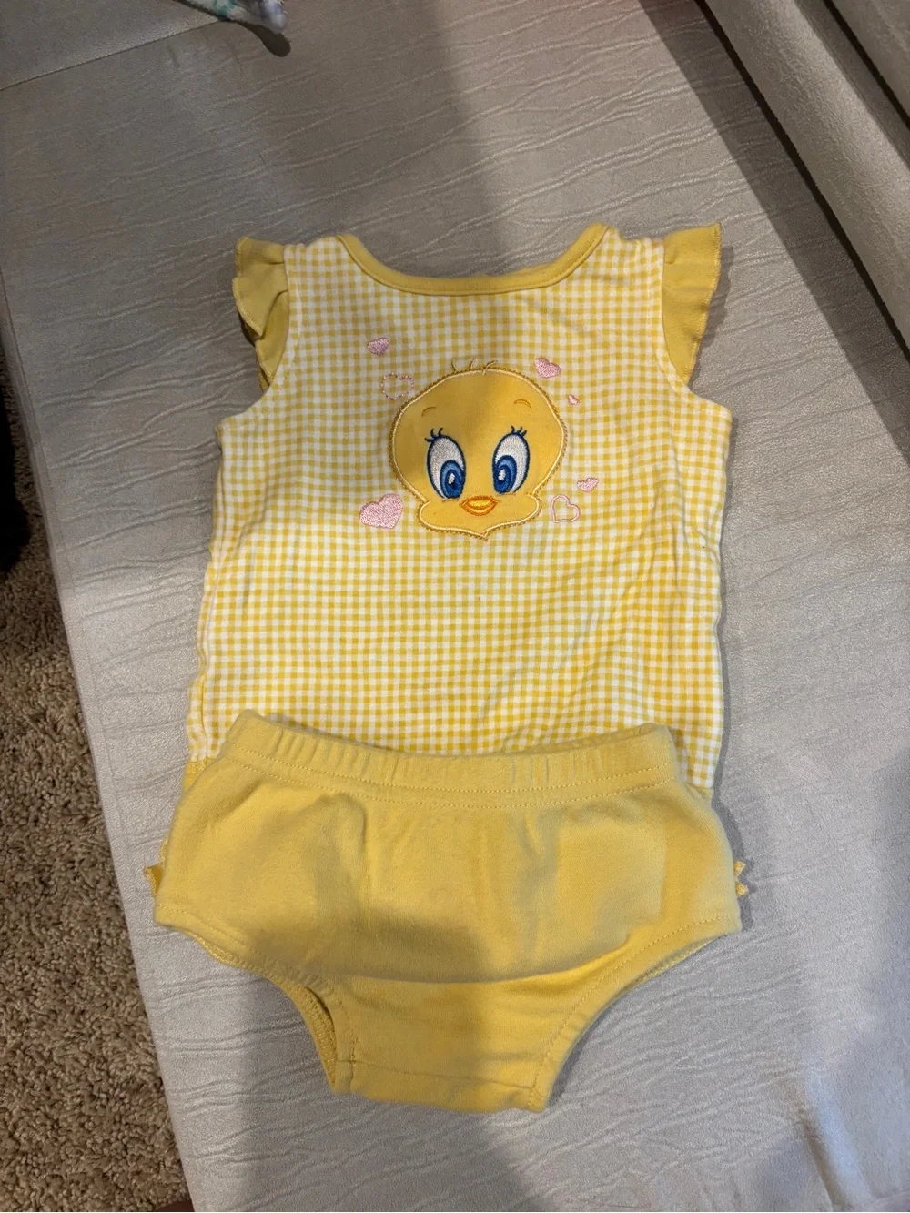 Y2K Tweety Baby Girls Matching Set